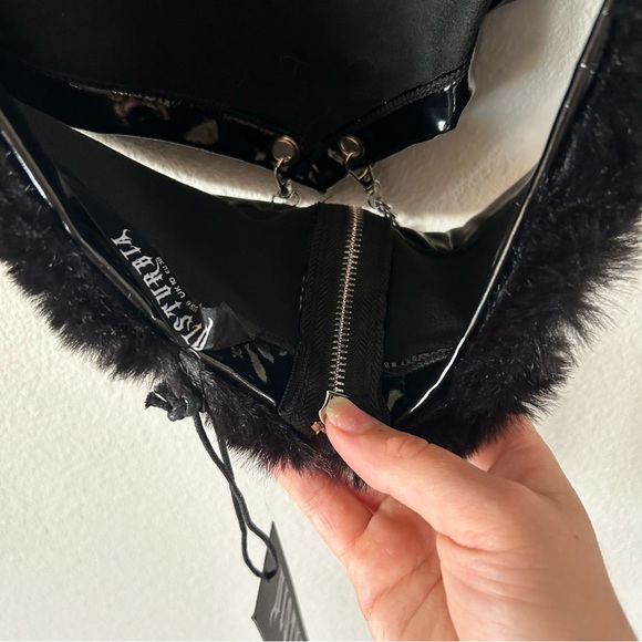 Disturbia Volume Vinyl Bandeau Crop Top - Picture 6 of 7